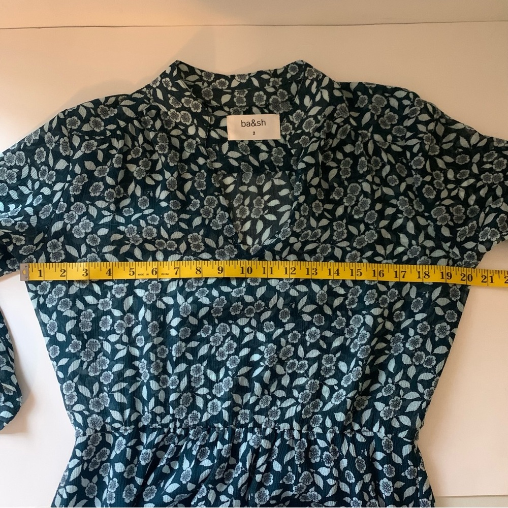 ba&sh Bonnie Bleupaon Blue Floral Midi Dress, Medium - Picture 10 of 16